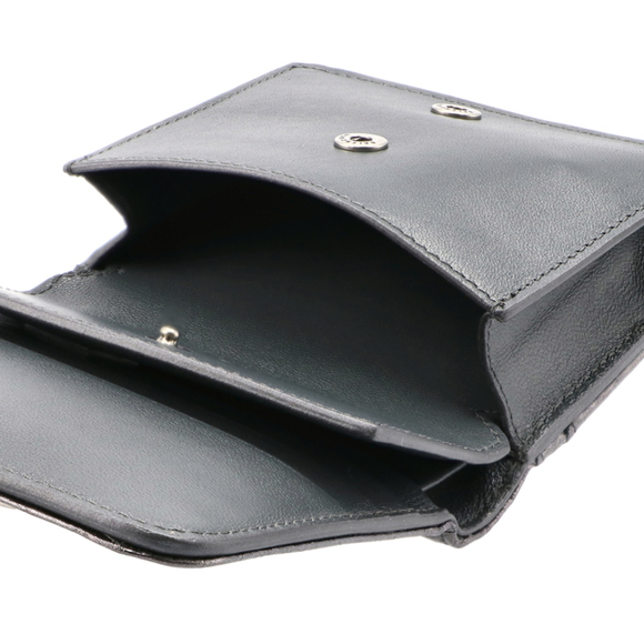 BALENCIAGA Wallet Bifold BB Monaco Metalized Flap Coin Wallet - Picture 7 of 8